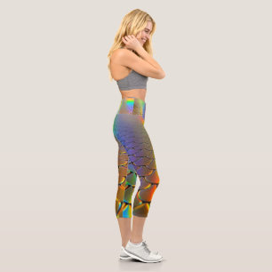 Mermaid Rainbow Capri Leggings