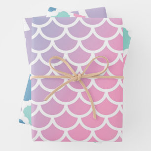 Mermaid Rainbow Farben Geschenkpapier Set