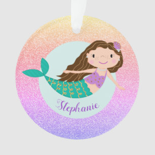 Mermaid Rainbow Parties scintillant Girly Nom pers