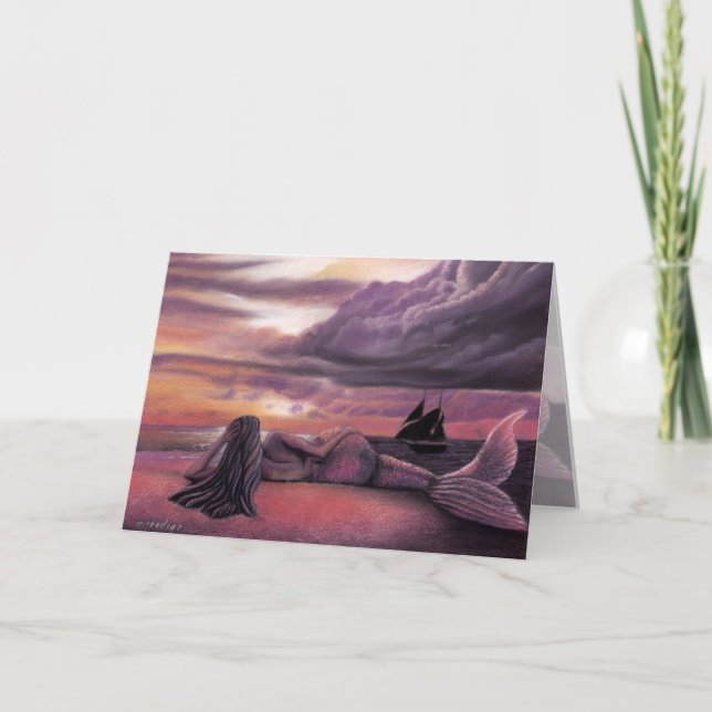 Mermaid Rendezvous Greeting Card Karte (Vorderseite)