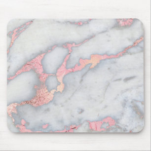Mermaid Rosegold Glitzer Marble Mousepad