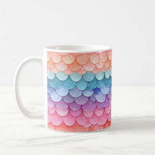 Mermaid Scale farbenfrohe Muster Kaffeetasse