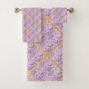 MERMAID SCALE LILA PATTERBADEZIMMER TOWEL SET