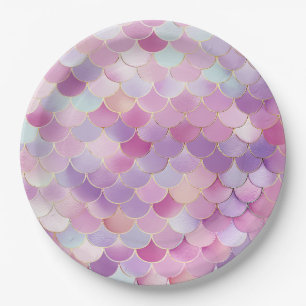 Mermaid Scales Birthday Party Plate Pappteller