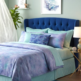 Mermaid Scales Blauer Akzent Kissen