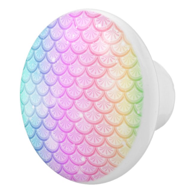Mermaid Scales Keramik Cabinet Knob Keramikknauf (Rechts)