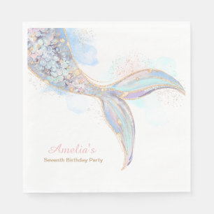 Mermaid Schwanz Birthday Party Napkins Serviette