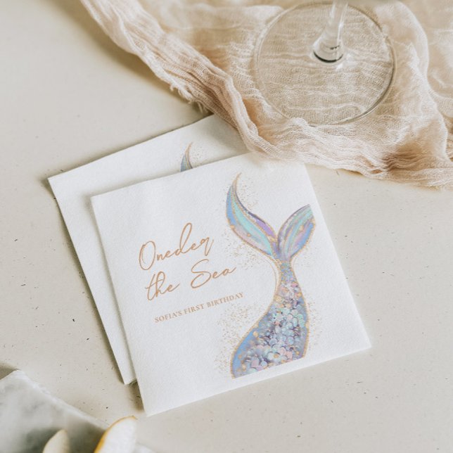 Mermaid Schwanz Birthday Serviette (Von Creator hochgeladen)