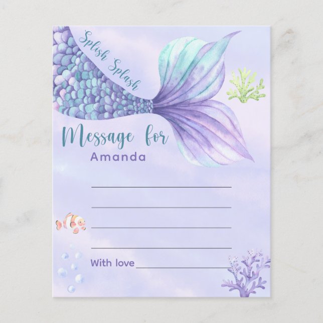 Mermaid Schwanz Geburtstagszeitkapsel (Vorderseite)