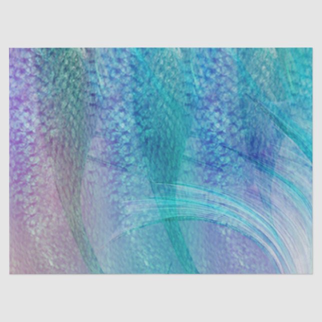 Mermaid Schwanz Pattern Türkis Lila Seidenpapier (Vorderseite)