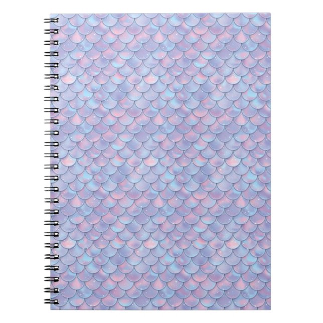 Mermaid Schwanz Scale Pastel Lila Sparkle Boutique Notizblock (Vorderseite)