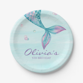 Mermaid Schwanz Under Sea Birthday Paper Teller