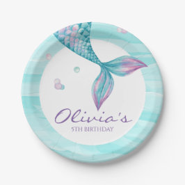 Mermaid Schwanz Under Sea Birthday Paper Teller