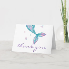 Mermaid Schwanz Under Sea Birthday Vielen Dank Karte