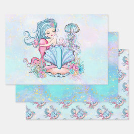 Mermaid Sea Life | Geburtstagspartei mit individue Geschenkpapier Set