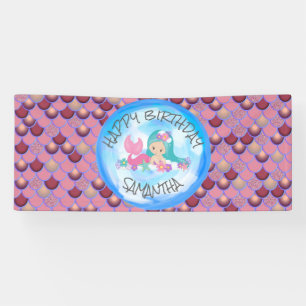 Mermaid Sea Lila Banner
