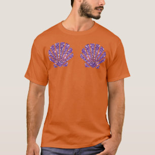 Mermaid Sea Muschel Bra Kostüm Halloween Design T-Shirt
