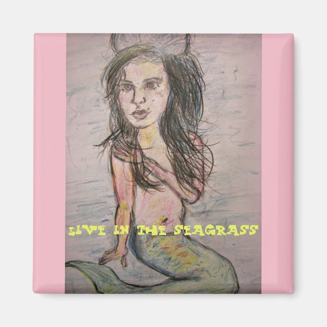 Mermaid Seagrass Magnet (Vorne)