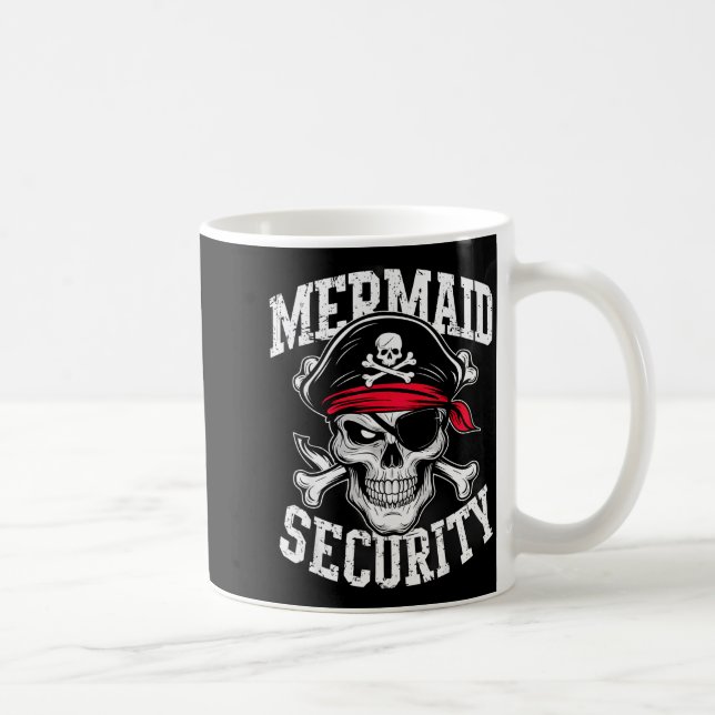 Mermaid Security Rate Dad Brother Halloween  Kaffeetasse (Rechts)