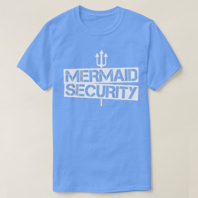 Mermaid Security Shirt Men Boys Swim Team Geschenk (Design vorne)