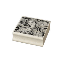 MERMAID, SEEPFERD, FANTASY RUBBER BRIEFMARKE gesch Gummistempel