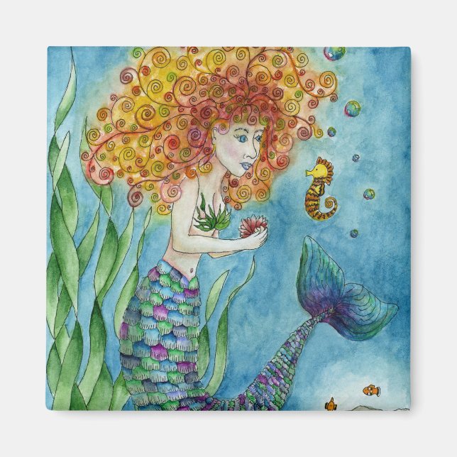 Mermaid - Seepferd Magnet (Vorne)