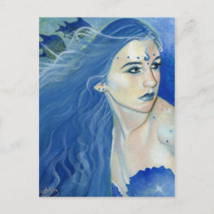 Mermaid Shades of Blue Postcard Postkarte