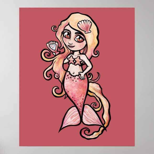 Mermaid Shelly Poster (Vorne)