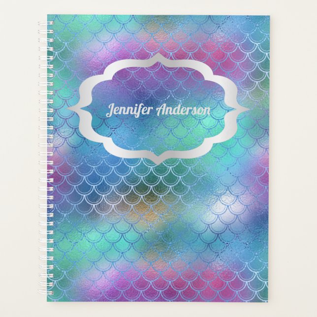 Mermaid Shimmer Ihr Name teilen Sie Ihren Sparkon Planer (Vorderseite)