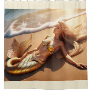 Mermaid Shoreline Duschvorhang