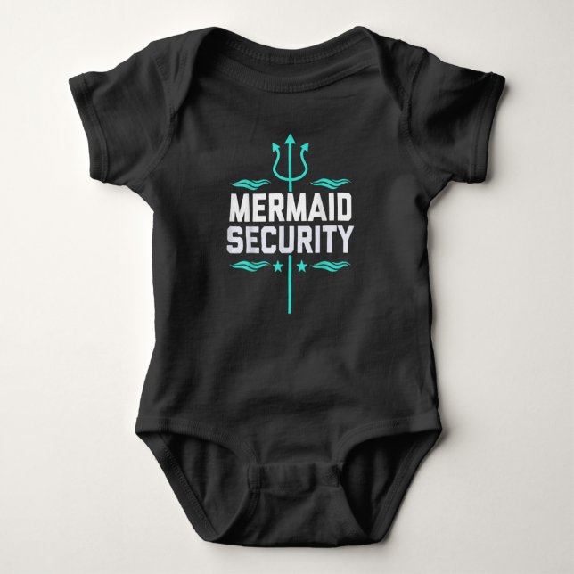 Mermaid-Sicherheit Baby Strampler (Vorderseite)