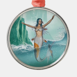 Mermaid Silbernes Ornament