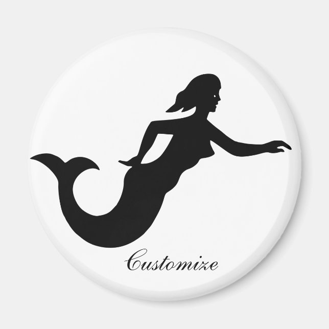 Mermaid Silhouette Thunder_Cove Magnet (Vorne)