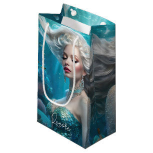 Mermaid Silver Hair Türkis Ozean Kleine Geschenktüte