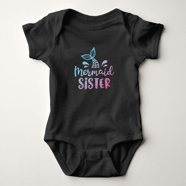 Mermaid Sister Baby Strampler (Vorderseite)