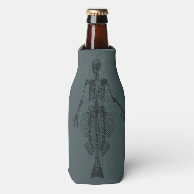Mermaid Skeleton Flaschenkühler (Flaschenvorderseite)