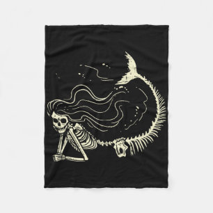 Mermaid Skeleton Halloween Kostüme Frauen Mädchen Fleecedecke