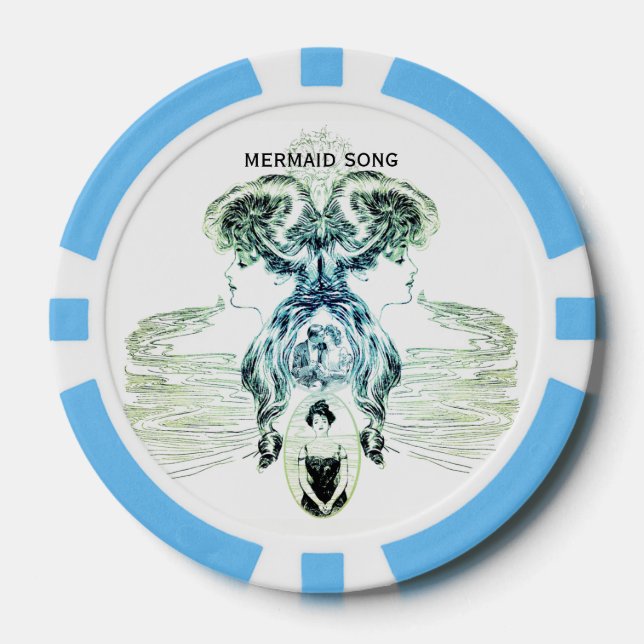 Mermaid Song Sea Liebe Romance Golf Ball Marker Pokerchips (Vorderseite)