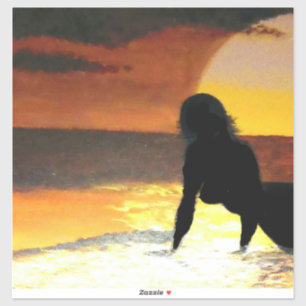 Mermaid-Sonnenuntergang #1 Aufkleber