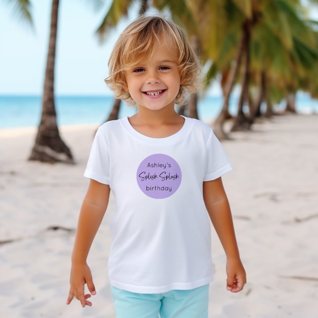 Mermaid Splish Splash Birthday Baby T-shirt (Von Creator hochgeladen)