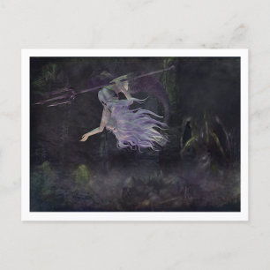 Mermaid spots baby krakens, skulls postcard postkarte