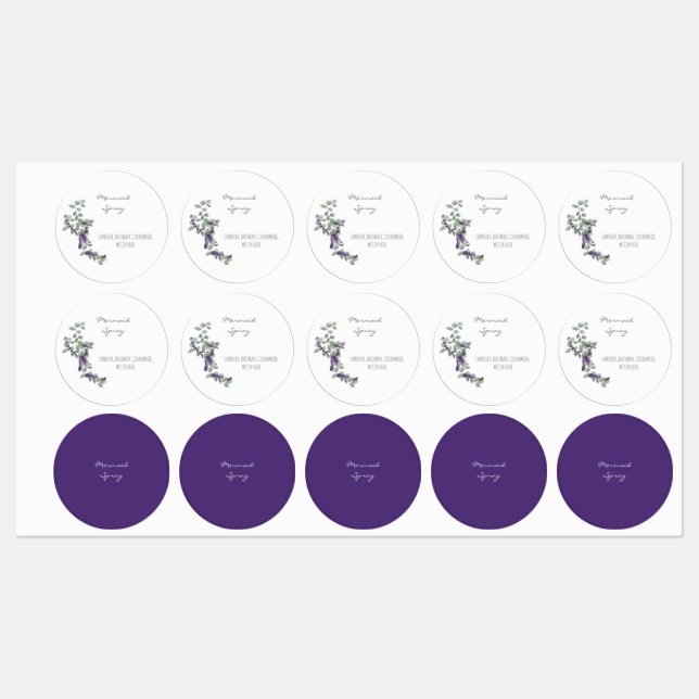 Mermaid Spray Lavender Foliage Labels Etiketten (Blatt)