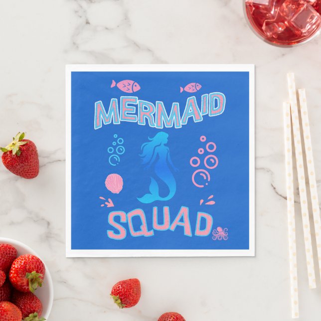 Mermaid Squad Birthday Party Serviette (Beispiel)