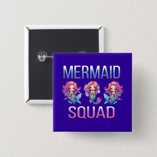 Mermaid Squad Button