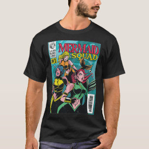 Mermaid Squad Comic Buch Tiere lustig - T-Shirt
