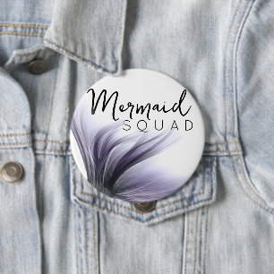 Mermaid Squad   Lavender Lila Chic Bachelorette Button