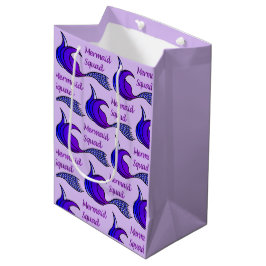 Mermaid Squad Lila Geschenktasche Mittlere Geschenktüte