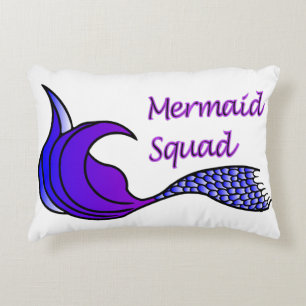 Mermaid Squad lila Meerjungfrau Schwanz auf Kissen