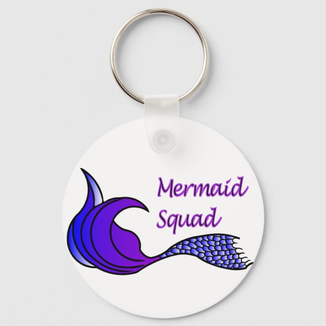 Mermaid Squad lila Schwanz Schlüsselanhänger (Vorderseite)
