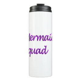 Mermaid Squad Lila Wörter Thermosbecher